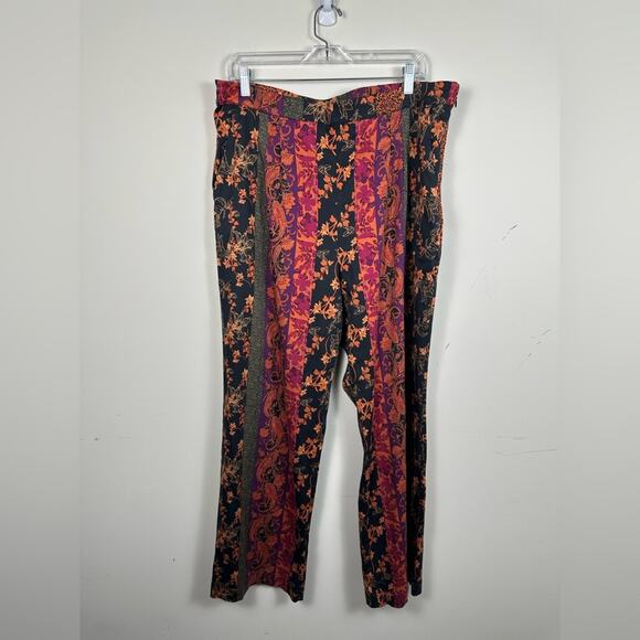 Soft Surroundings Curio Pants Size XL Printed Elastic Waist - Picture 2 of 8